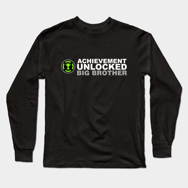 Achievement Unlocked Big Brother Long Sleeve T-Shirt by Kyandii